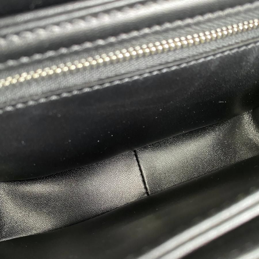 Celine Shoulder Bag Teen Triomphe Bag 188423bf438si Shiny Calfskin Black Silver