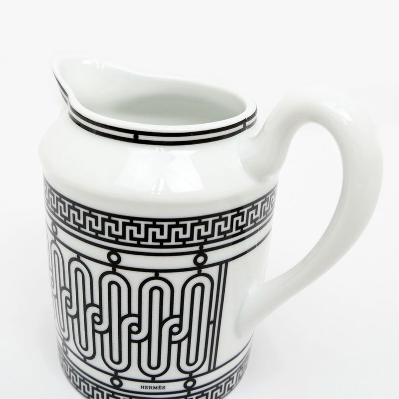 Hermes Creamer H DECO White Black Ceramic Tableware Accessories Others