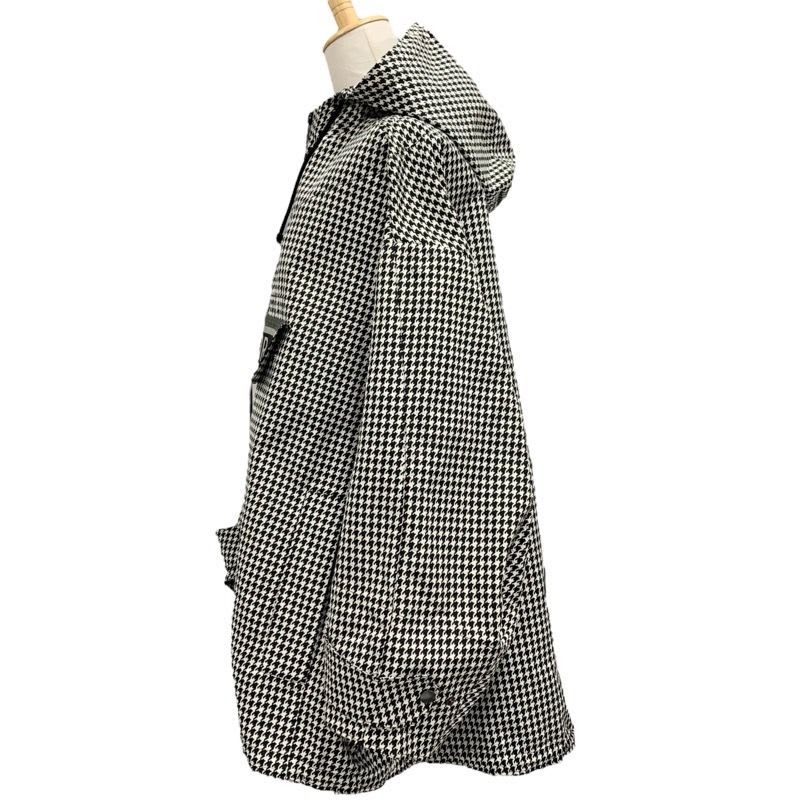 Christian Dior Anorak Top Hoodie Logo Half Zip Houndstooth Long Sleeve