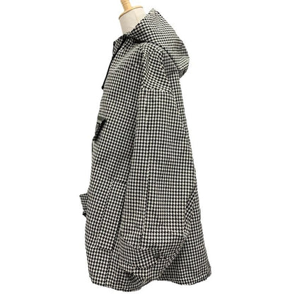 Christian Dior Anorak Top Hoodie Logo Half Zip Houndstooth Long Sleeve