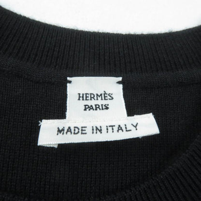 Hermes 23SS 3e2500dc Cashmere Silk Blend Crew Neck French Sleeve Knit Dress