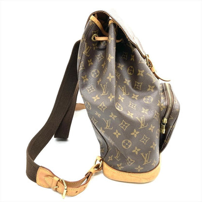 Louis Vuitton Montsouris Backpack Monogram Canvas M51135 Brown Gold Hardware