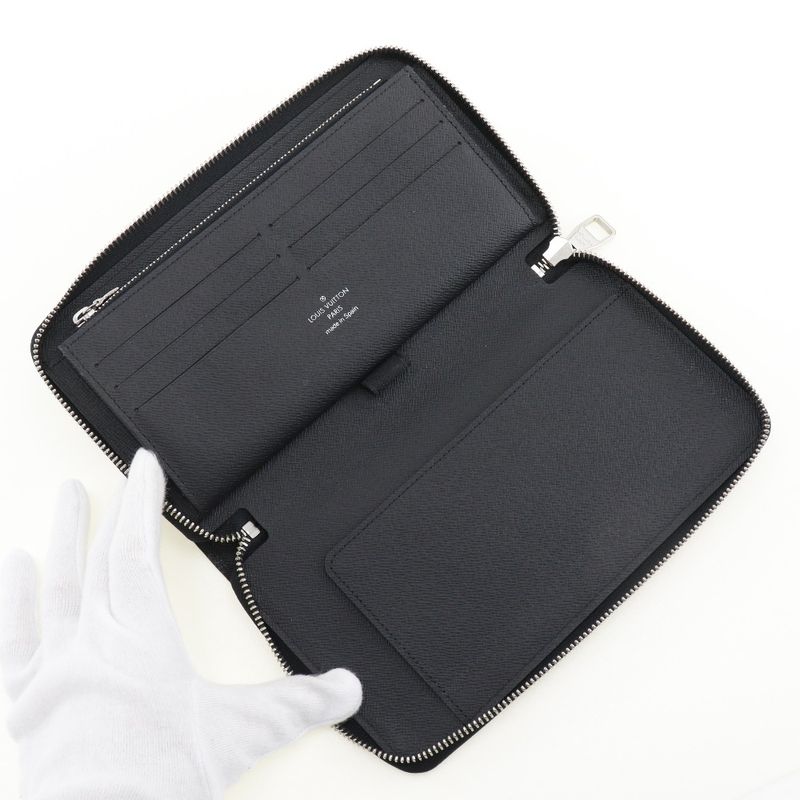 Louis Vuitton Zippy Organizer M60632 Epi Leather Noir Black Ca2136 Men's Long