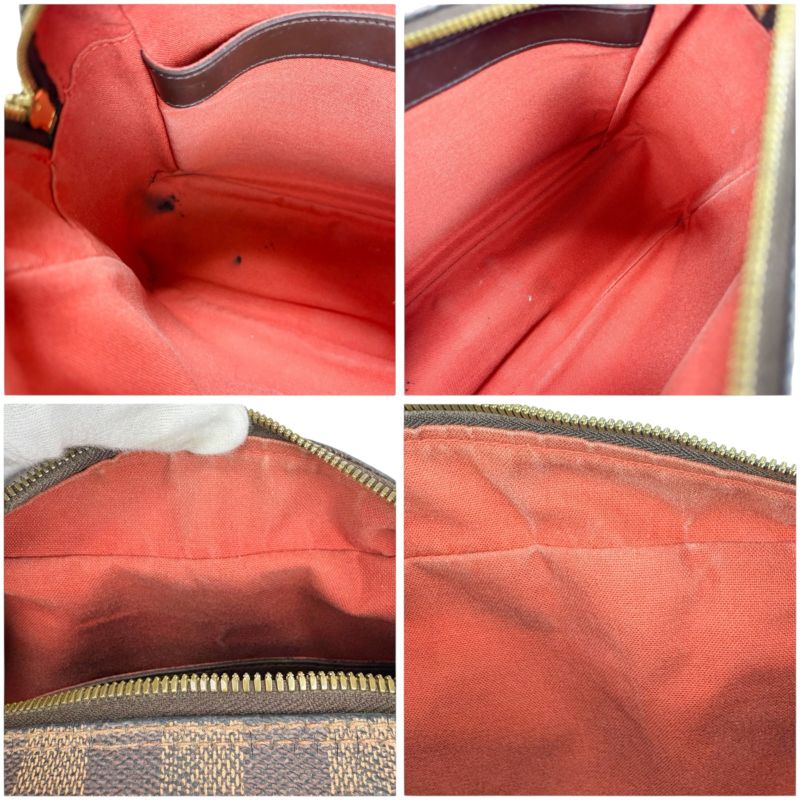 Louis Vuitton Damier Leather Ebene Naviglio Shoulder Bag Brown Crossbody Bag