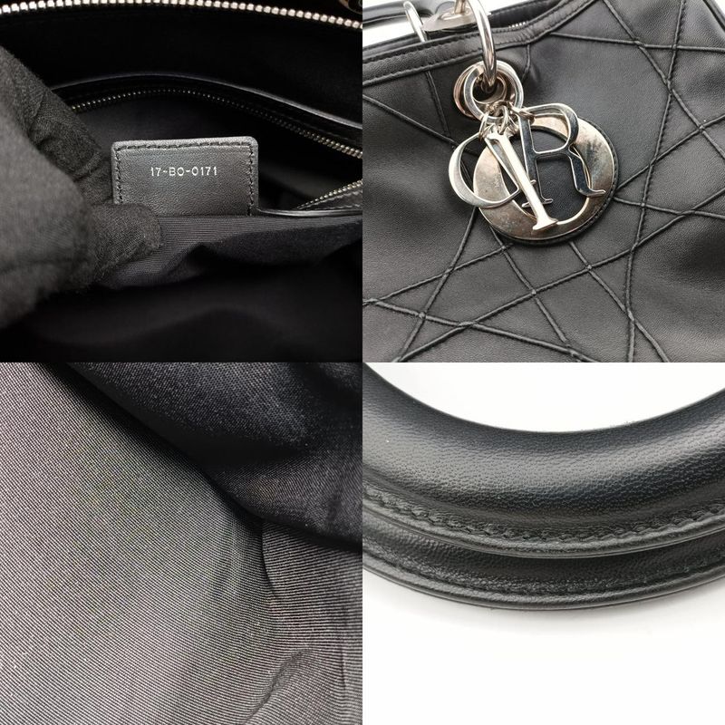 Christian Diorchristian Dior Granville Black Lamb Skin 17-bo-0171
