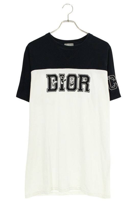 Dior 193j646a0554 Kenny Schar Logo Embroidered Oversized T-shirt Men M