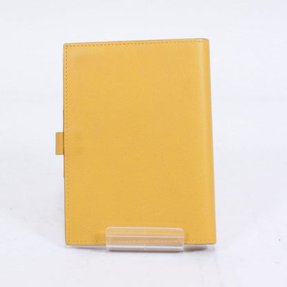 Hermes Agenda GM Leather Yellow Wallet (other) Silver