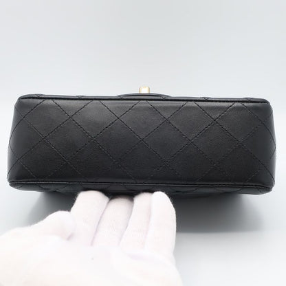 Chanel Mini Matelasse Chain Shoulder - Black Gold Hardware Single