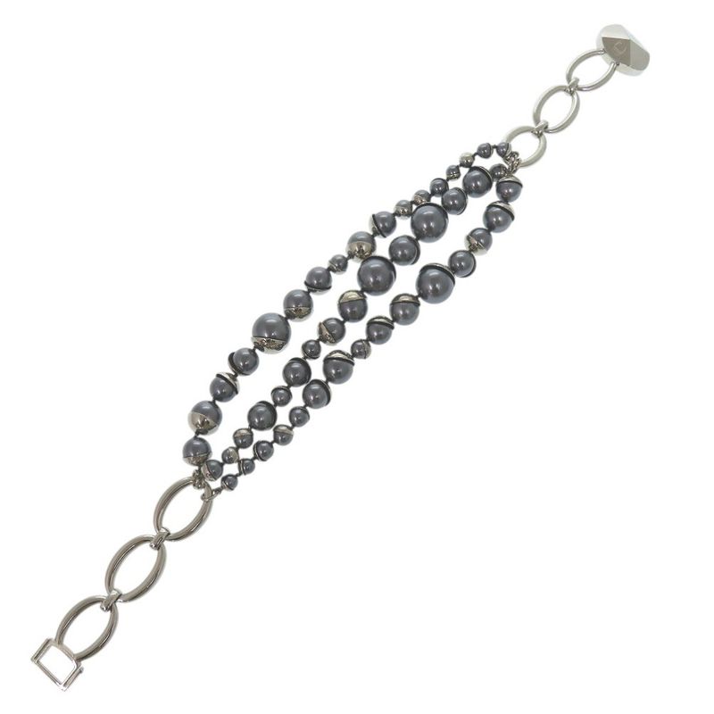 Dior Faux Pearl Necklace Silver Choker 0989 Dior
