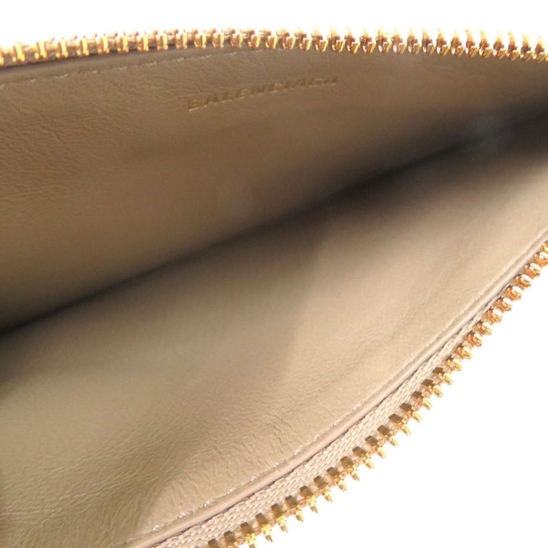 Balenciaga Bbmonogram Fragment Case Card Case Embossed 717784 Coin Case Leather