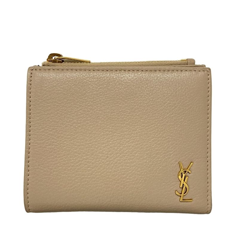 Saint Laurent Paris Bifold Wallet - 635265 Beige Leather
