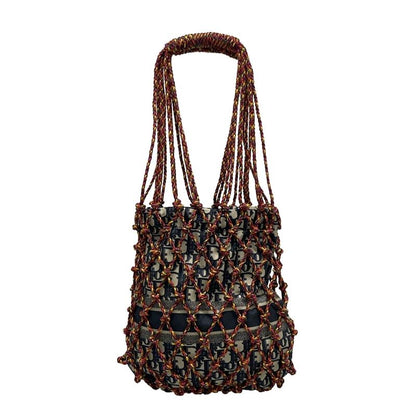 Dior/christian Dior Tote Bag - Pink X Navy X Multi Dior Oblique Embroidery/mesh