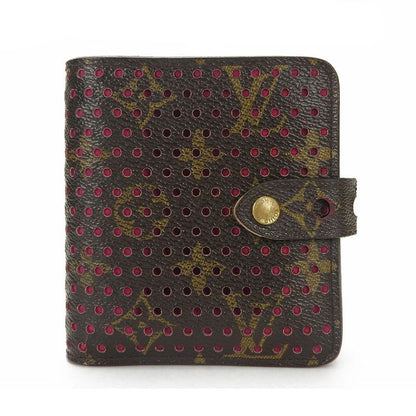 Louis Vuitton Bifold Wallet M95188 Monogram Perfot Fuchsia Brown Gold Hardware