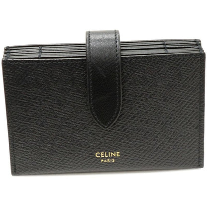 Celine Card Case Accordion Card Holder Calf Black 10b693bfp38no
