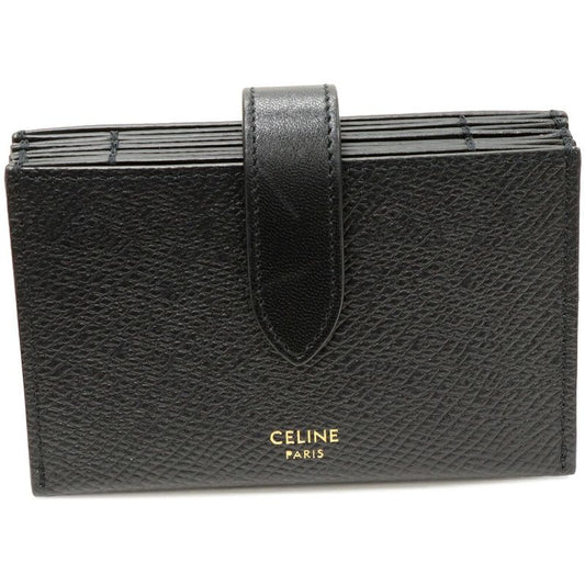 Celine Card Case Accordion Card Holder Calf Black 10b693bfp38no