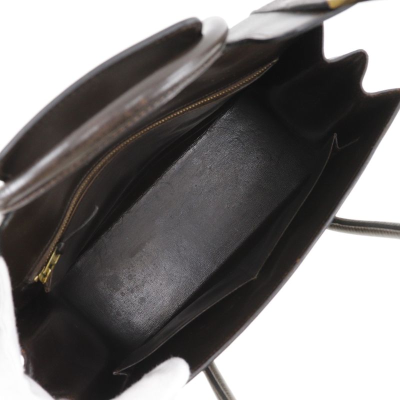 Hermes Drag 27 Box Calf Chocolat Brown/gold Hardware 00F Ladies Handbag