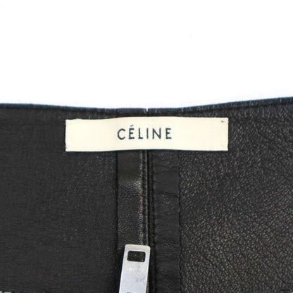 Celine by Phoebe Philo 16ss Puff Sleeve Leather Biker Jacket 2 5r58 6987 Black