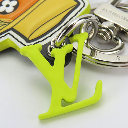 Louis Vuitton Key Holder Porte Cles LV Scarecrow Mp2922 Leather Monogram Yellow