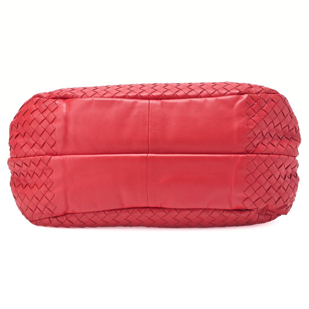 Bottega Veneta Shoulder Bag Tote Bag Intrecciato Lambskin Red Women's Bag Brand