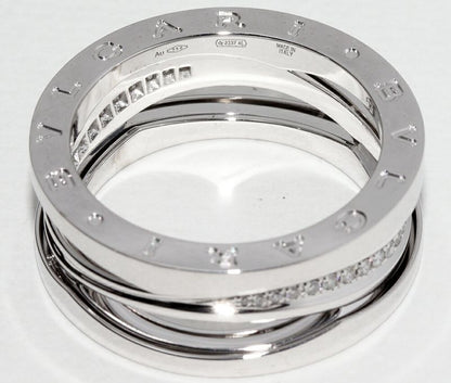 Bulgari Ring 18K White Gold Diamond Bzero1 Legend Ring