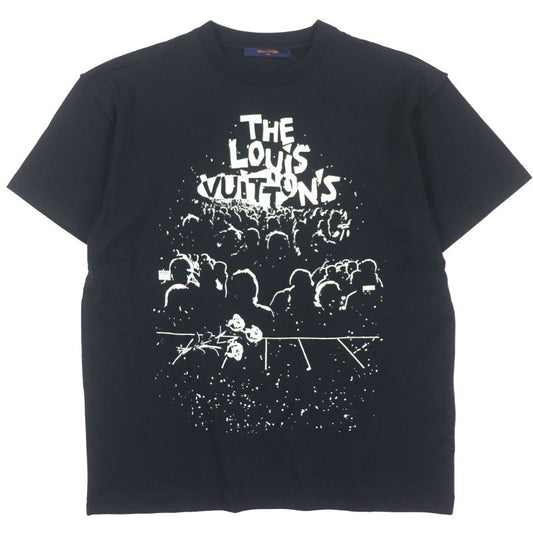 Louis Vuitton 23SS 100% Cotton LV Concert Print Inside Out Short Sleeve Black