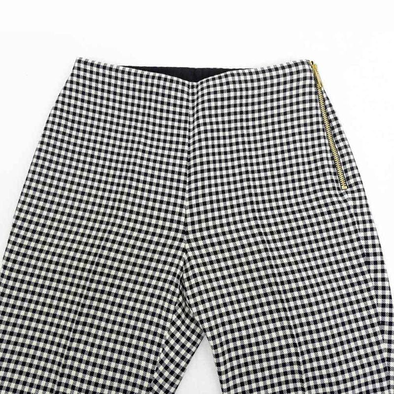 Gucci Pants Check Size 36 Black White 741239 Women's Apparel Women's