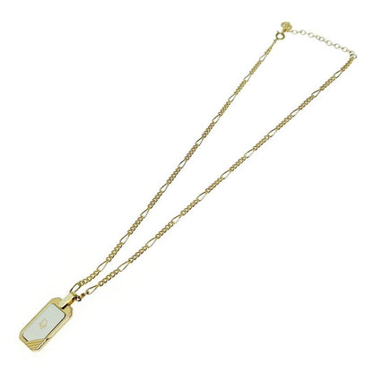 Christian Dior GP Dior Logo Plate Necklace Women's Gold 372398 Necklace