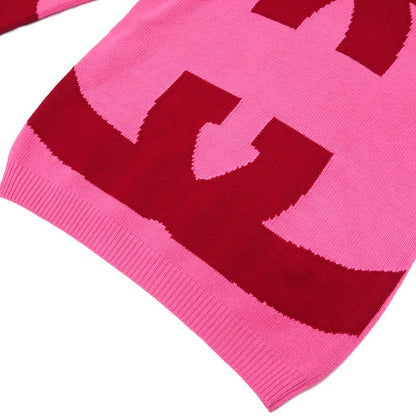 Gucci Long Sleeve Knit S Size Pink 563519 Seater 100% Wool Long Sleeve