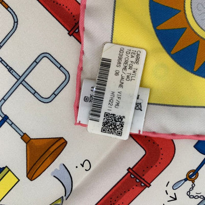 Hermes Scarf Carre 90 TEA FOR TWO TEA FOR TWO Silk Spring-summer 2023 Yellow X
