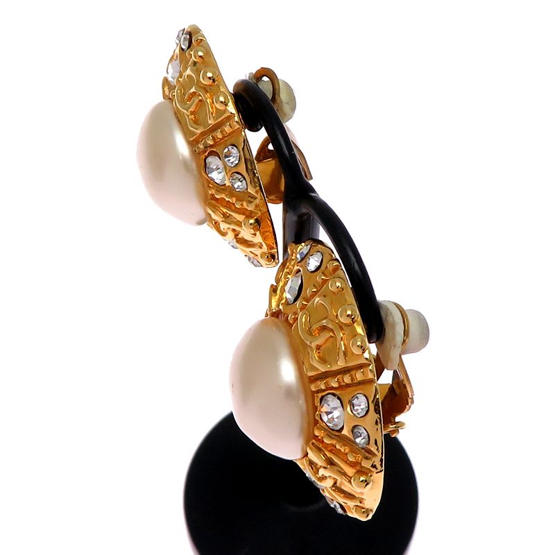 Chanel Glamour Pearl and Crystal Gold-Tone