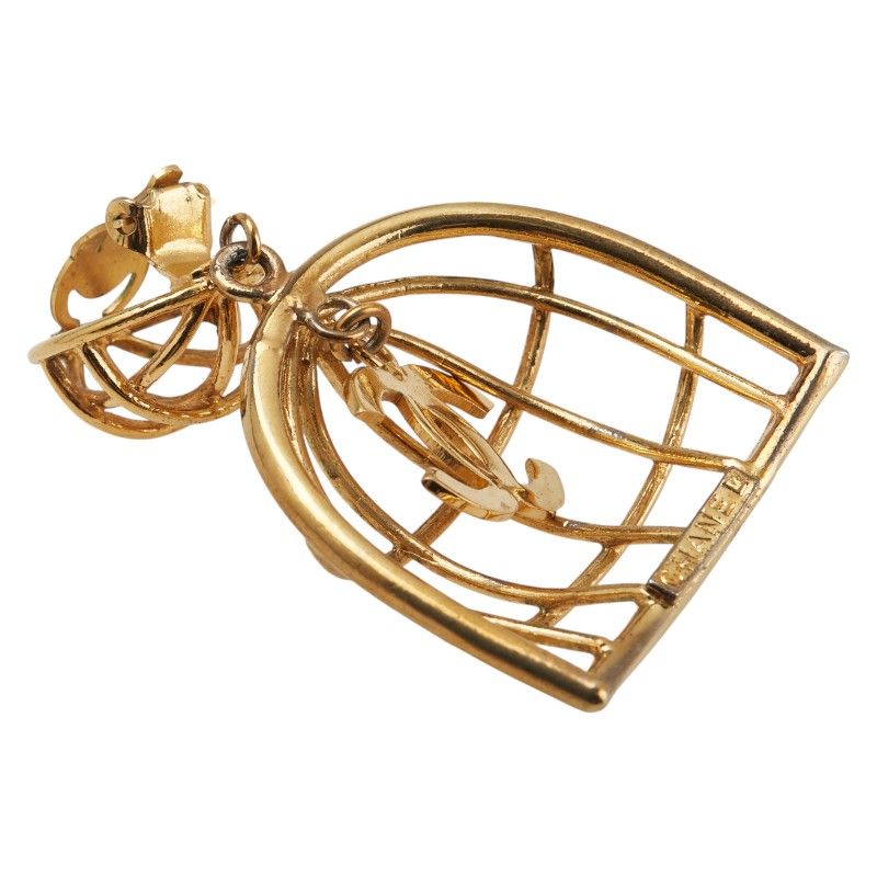 Chanel Vintage Coco Mark Birdcage Gold Plated Ladies Chanel