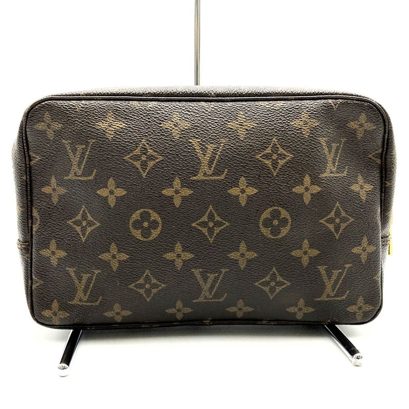 Louis Vuitton Trousse Toilette 23 M47524 Clutch Bag Monogram Canvas Brown Ladies