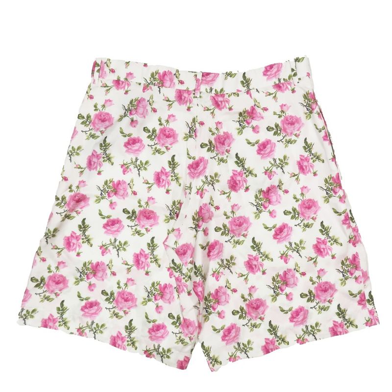 Unused 22aw DIOR Short Half Pants Floral Rose Semi Wide Silk Pants 293c170b5680