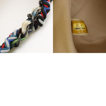 Chanel Chain Tote Colorama Coco Mark Canvas Multicolor/white Women's Tote Bag