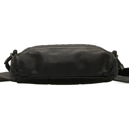 Bottega Veneta Intrecciato Black Leather Waist Pouch