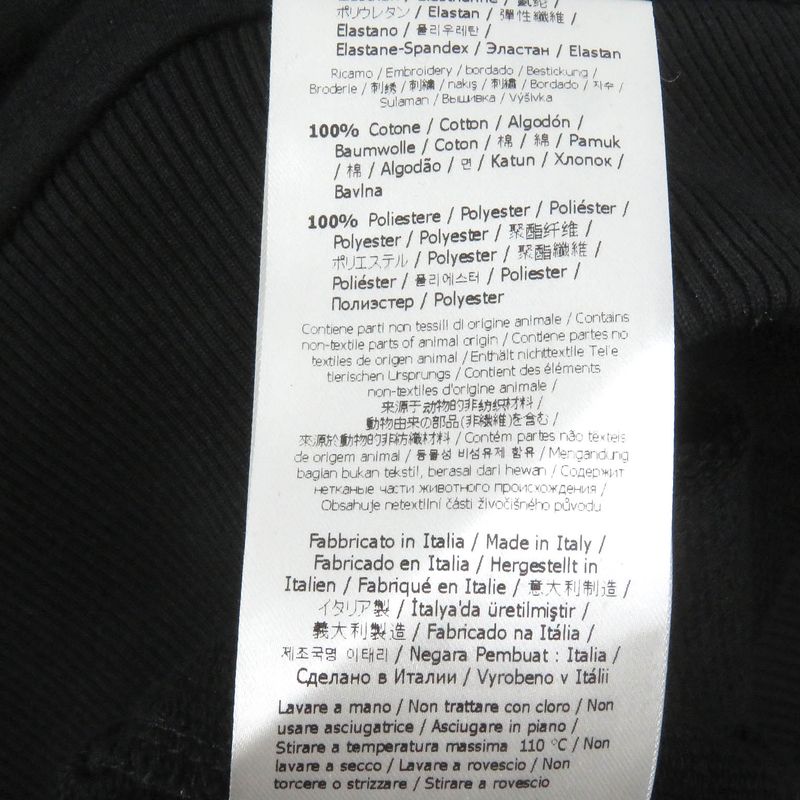 Fendi Fy0178 100% Cotton FF Logo Zucca Patch Sweatshirt Black S Made In Italy