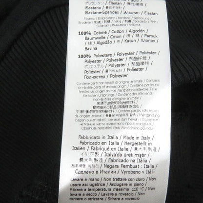 Fendi Fy0178 100% Cotton FF Logo Zucca Patch Sweatshirt Black S Made In Italy