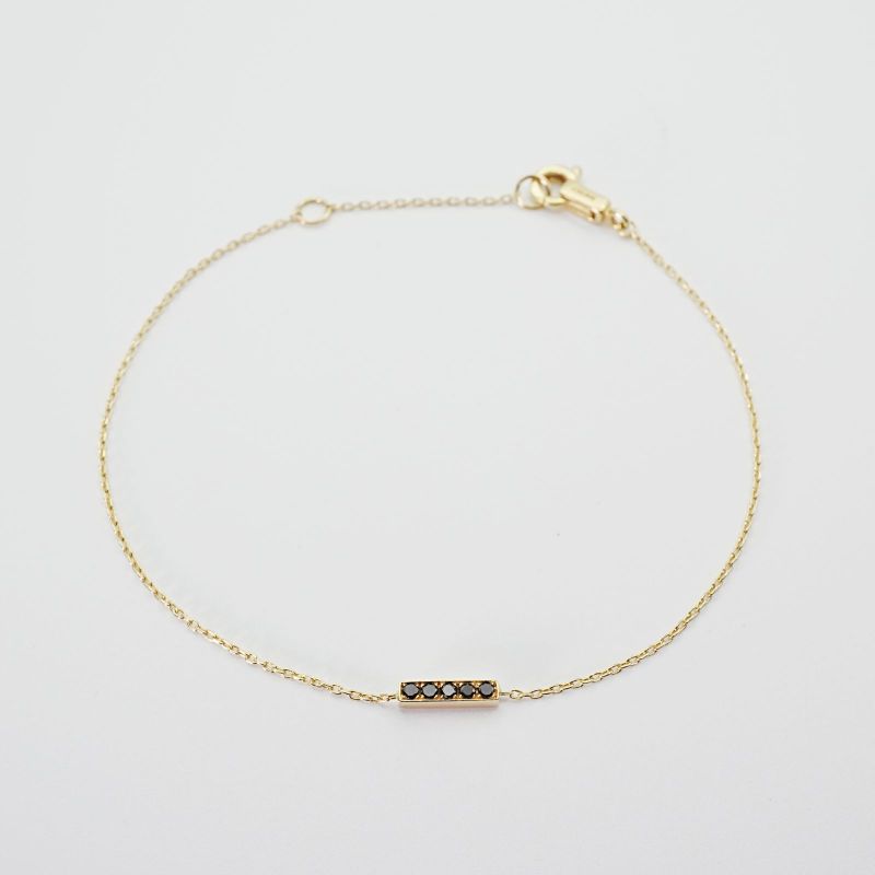 Celine Black Diamond 18K Line Bracelet 25-1546s