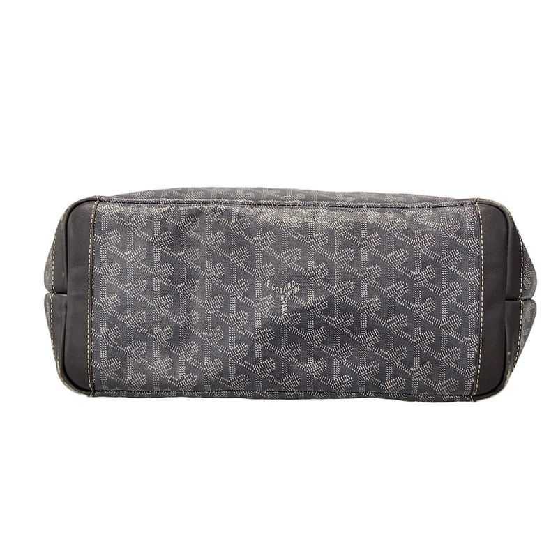 Goyard Handbag Artois PM Dark Gray With Initials Leather