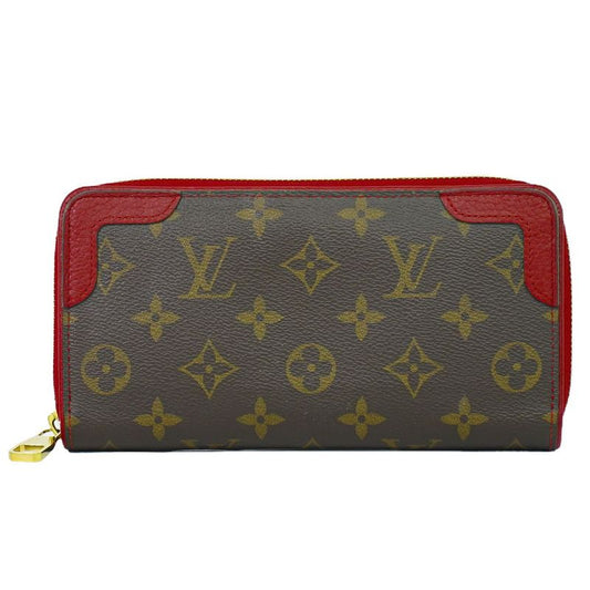 Authentic Louis Vuitton LV Zippy Wallet Retiro Monogram Round Zipper Long