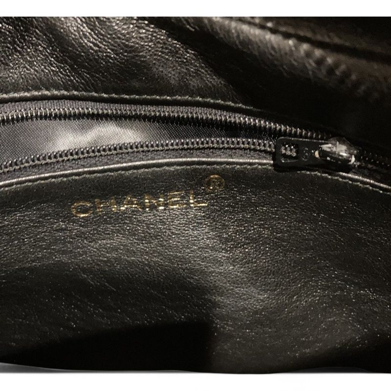 Chanel ⑤ 1981567 Diamond-stitched Lambskin Coco Mark Shoulder Bag Women Black -