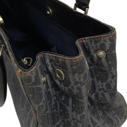 Dior/christian Dior Tote Bag Flight/trotter Navy And Blue-gray And Orange