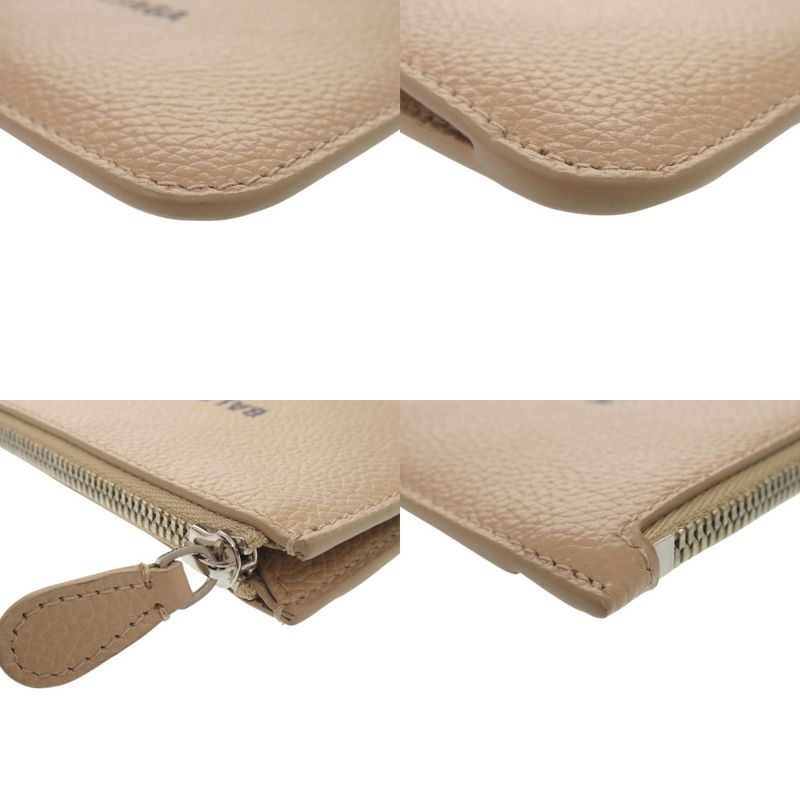 Balenciaga 637130 Leather Beige Card Case 1017 Balenciaga
