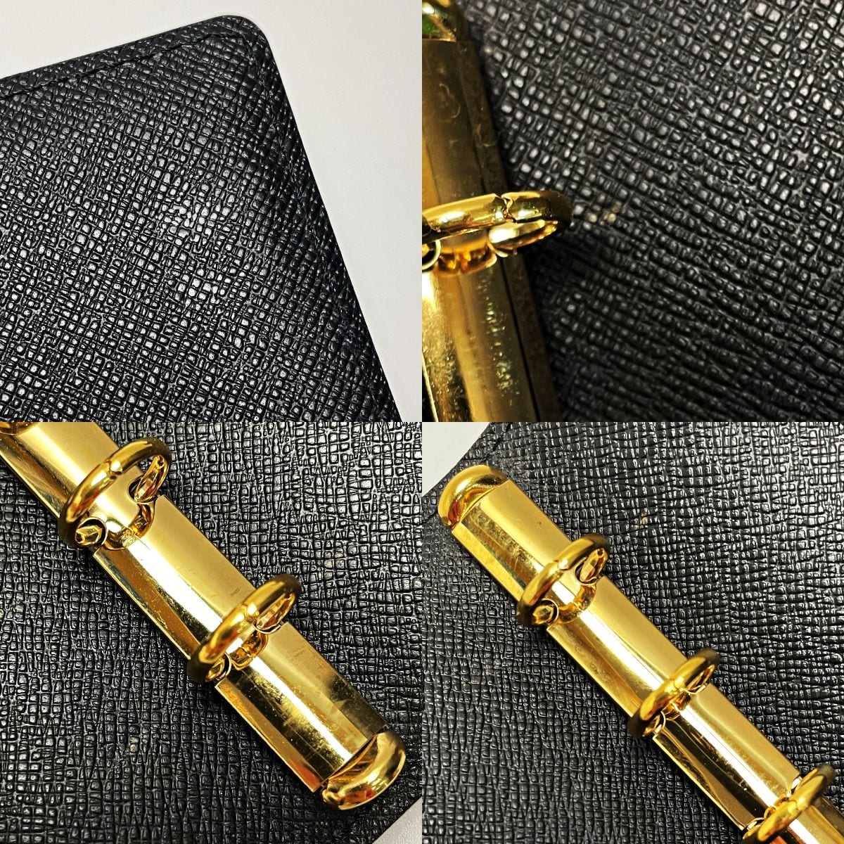 Louis Vuitton Epi Agenda PM R20052 Black Notebook Cover Unisex Gold Hardware