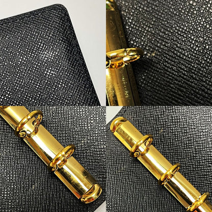 Louis Vuitton Epi Agenda PM R20052 Black Notebook Cover Unisex Gold Hardware