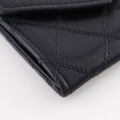 Chanel Bicolore Coco Mark Calf Black Ladies Coin Case