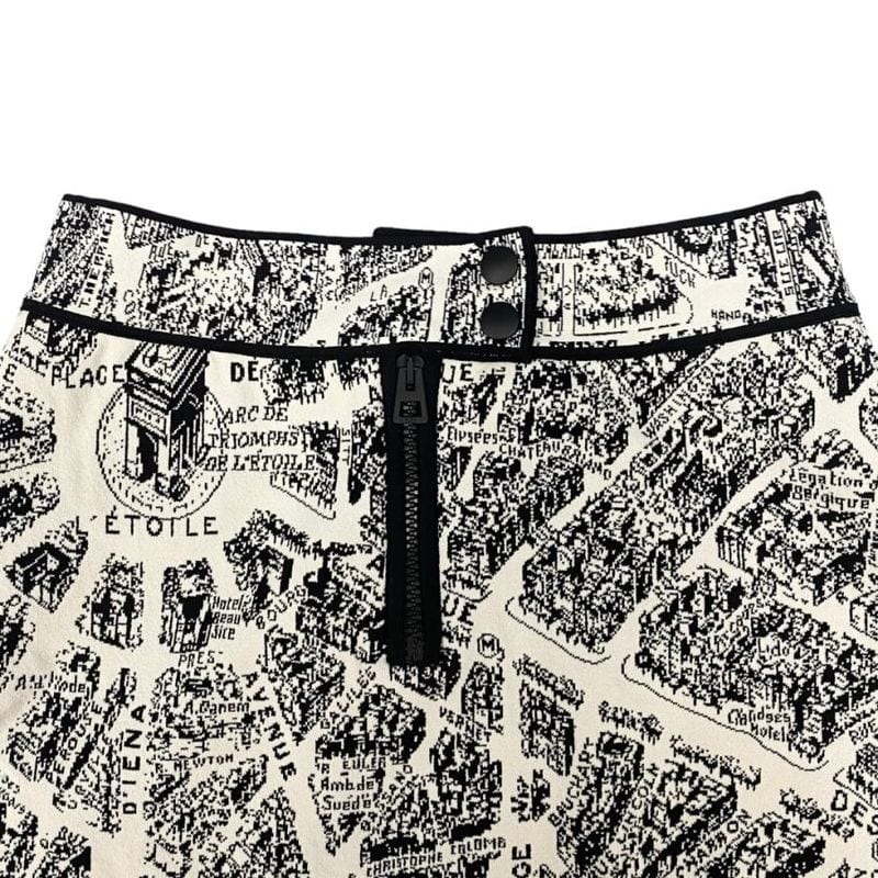 Christian Dior Mini Skirt Tight Skirt 324j11am505 White Black