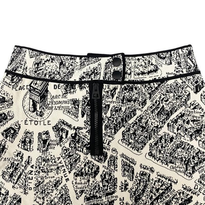 Christian Dior Mini Skirt Tight Skirt 324j11am505 White Black