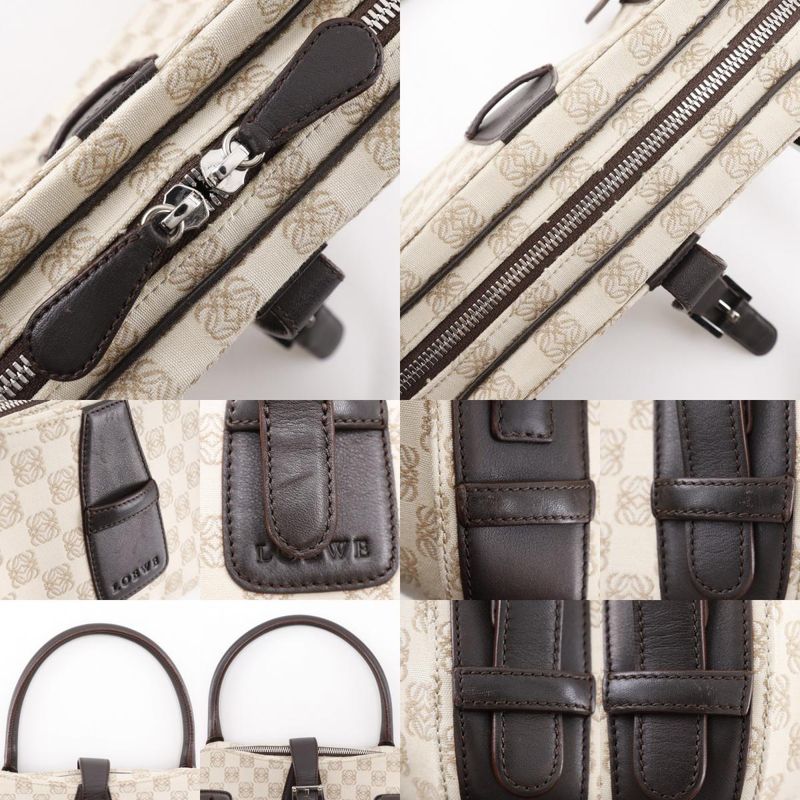 Loewe Senda Anagram Handbag Canvas Beige Women's Tote Bag