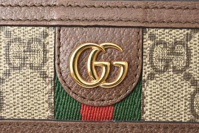 Gucci Card Case Business Card Holder Gucci Beige Brown 5523159 96iwg 8745